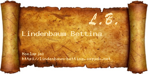 Lindenbaum Bettina névjegykártya